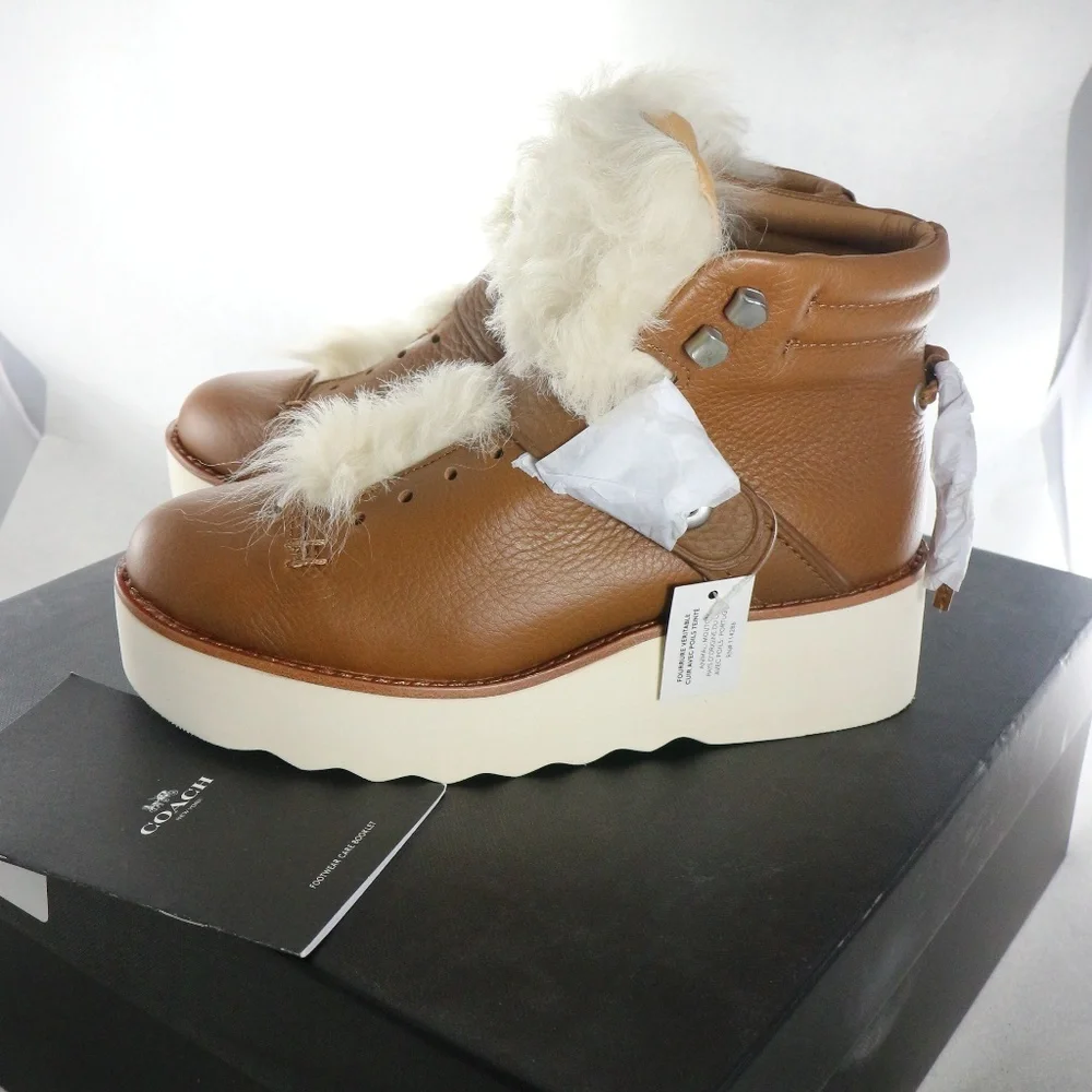 New COACH Women's Urban Hiker Boots Sz 5.5 US Women - Picture 1 of 8